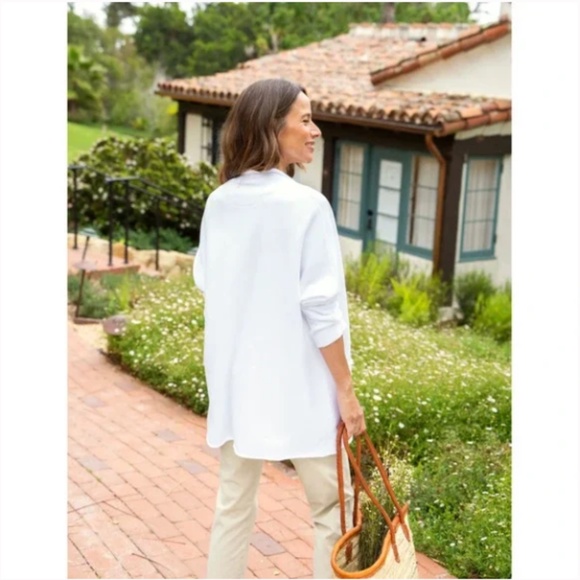 Frank & Eileen Beach Cardigan Triple Fleece White L - Picture 4 of 14